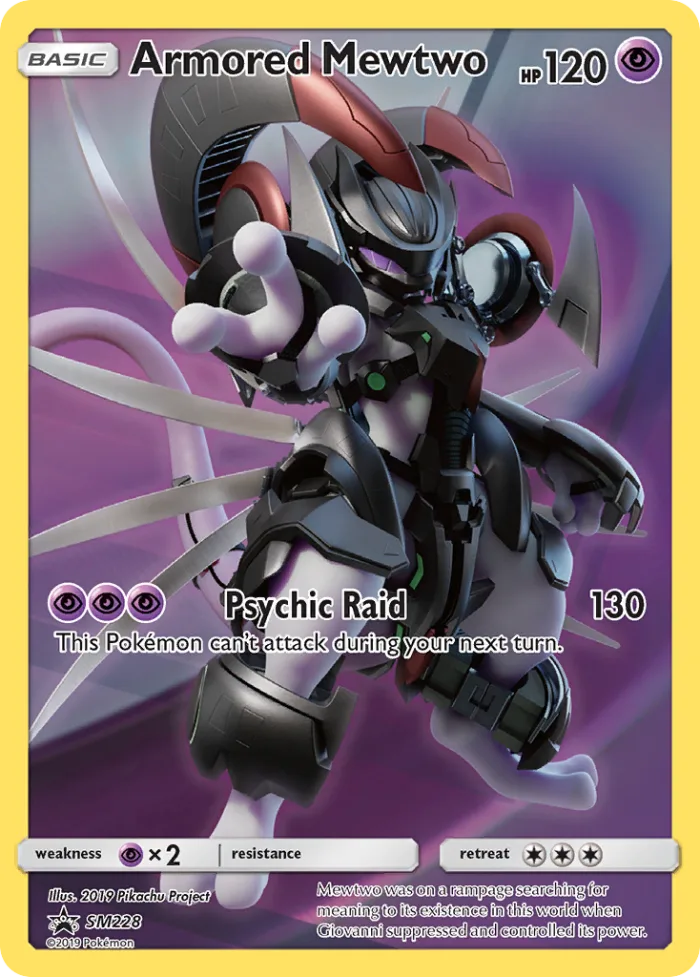 Armored Mewtwo #SM228 SM Black Star Promos Pokemon card