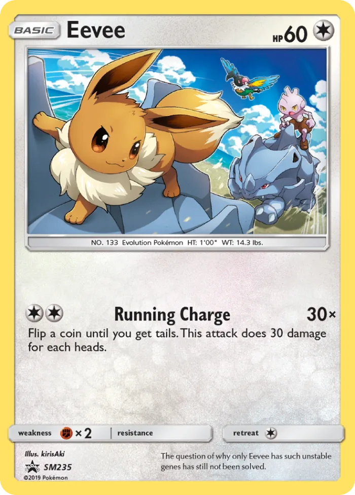 Eevee #SM235 SM Black Star Promos Pokemon card