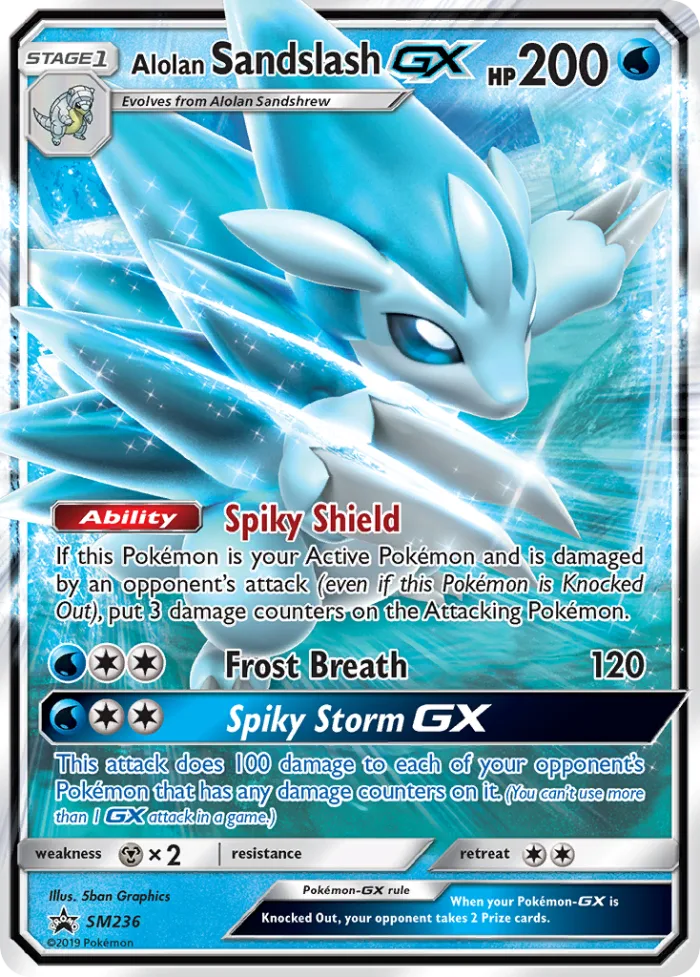 Alolan Sandslash-GX #SM236 SM Black Star Promos Pokemon card