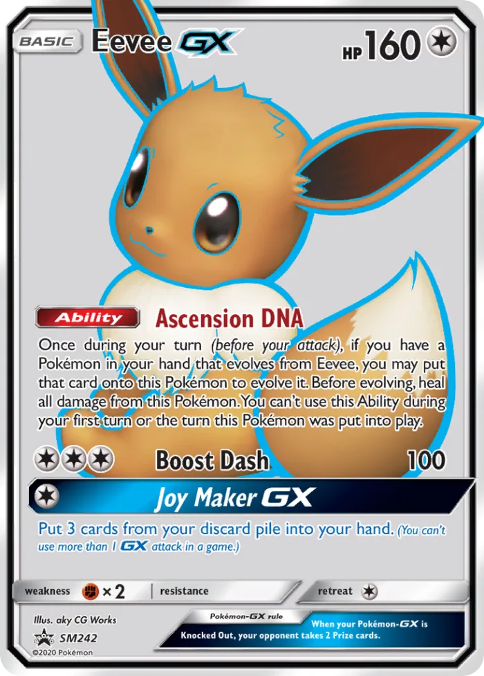Eevee-GX #SM242 SM Black Star Promos Pokemon card