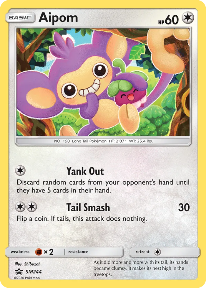 Aipom #SM244 SM Black Star Promos Pokemon card