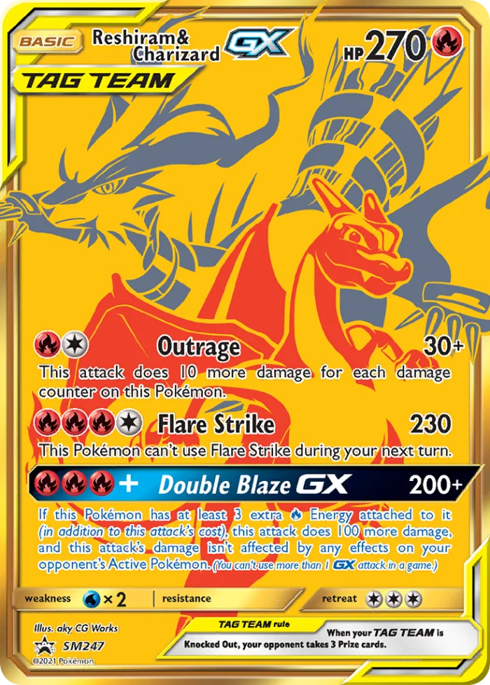 Reshiram & Charizard-GX #SM247 SM Black Star Promos Pokemon card