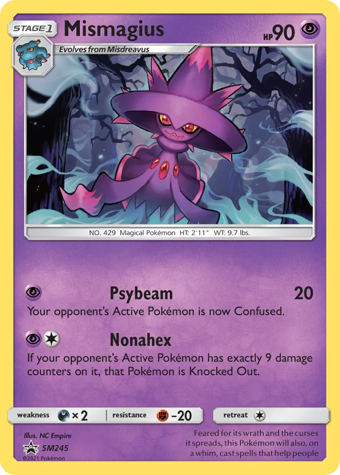 Mismagius #SM245 SM Black Star Promos Pokemon card
