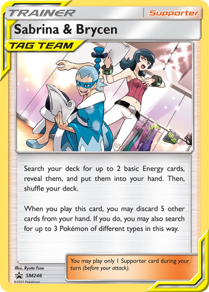 Sabrina & Brycen #SM246 SM Black Star Promos Pokemon card