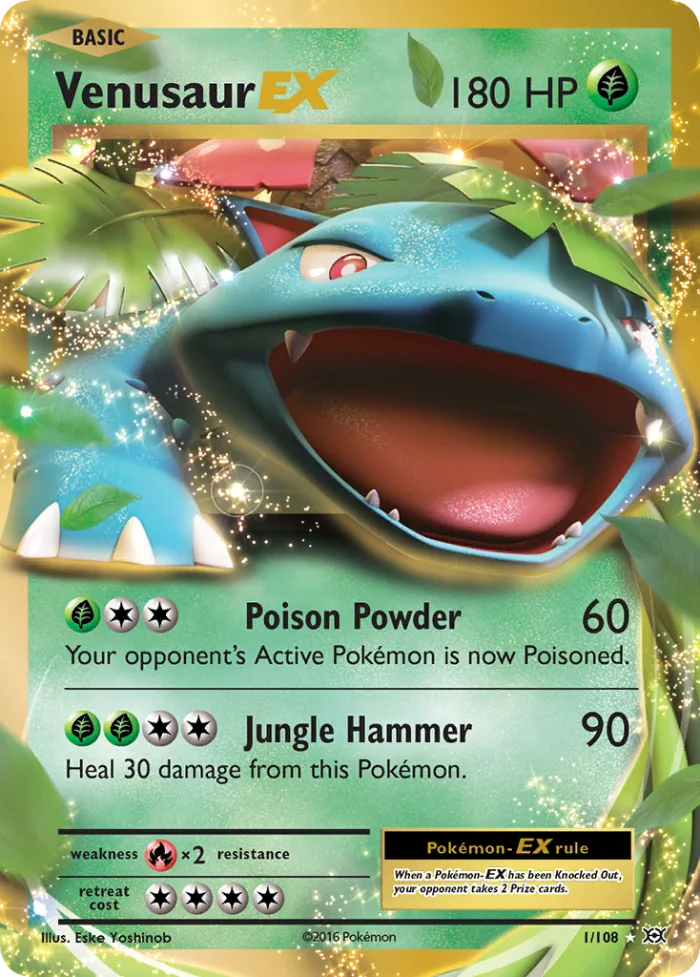 Venusaur-EX #1 Evolutions Pokemon card