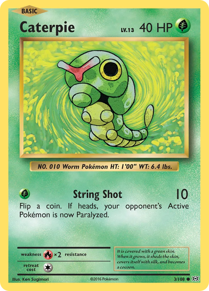 Caterpie #3 Evolutions Pokemon card