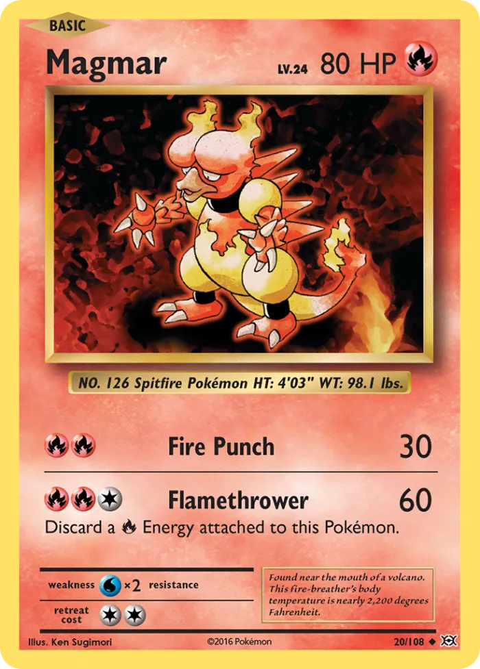 Magmar #20 Evolutions Pokemon card