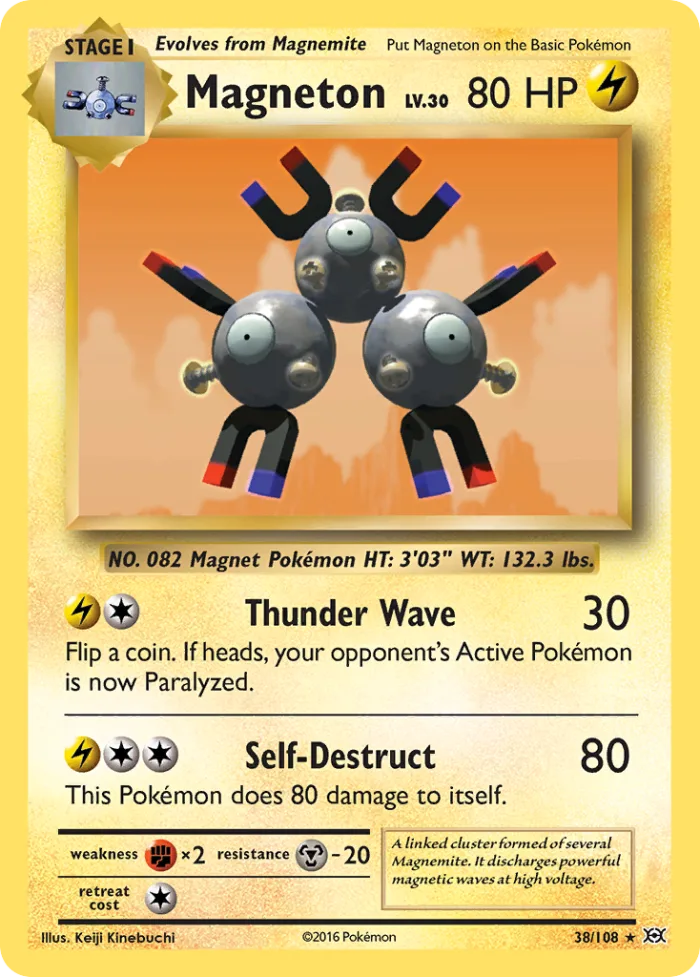 Magneton #38 Evolutions Pokemon card