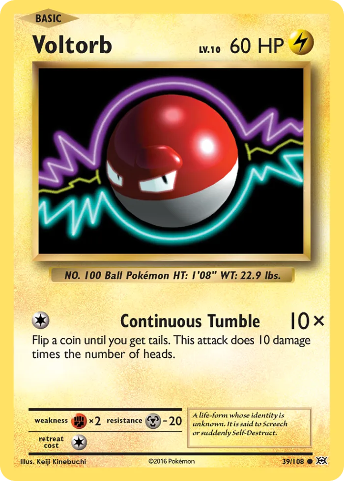 Voltorb #39 Evolutions Pokemon card