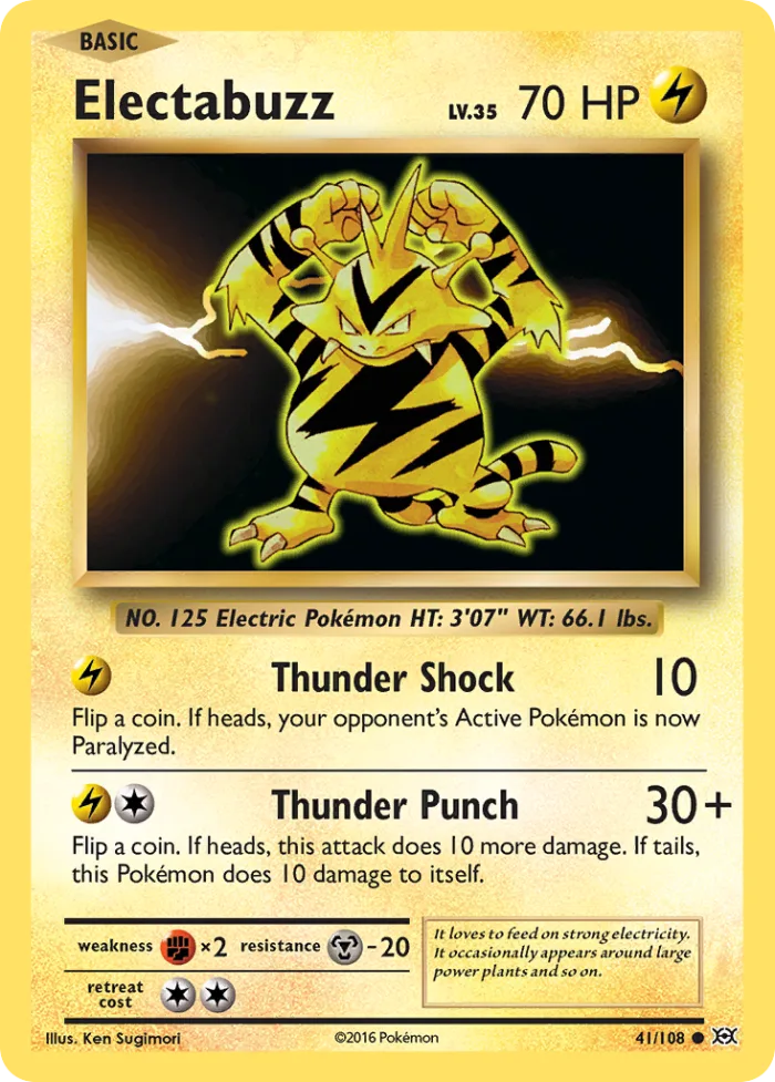 Electabuzz #41 Evolutions Pokemon card