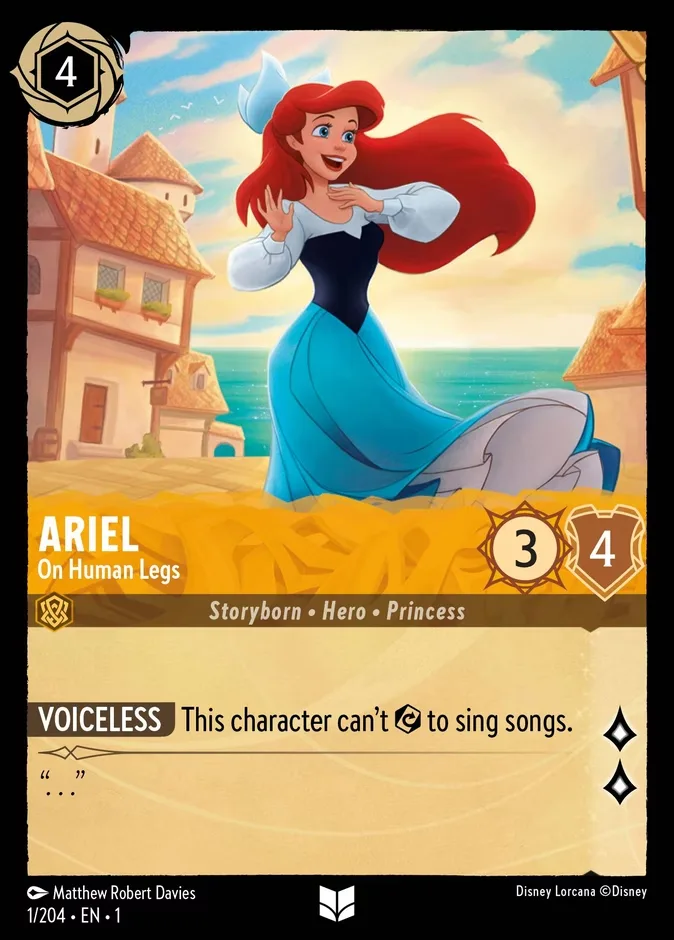 Ariel #1 The First Chapter Disney Lorcana card