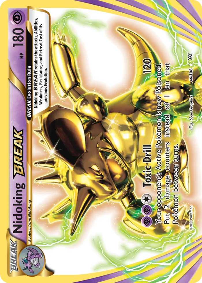 Nidoking BREAK #46 Evolutions Pokemon card