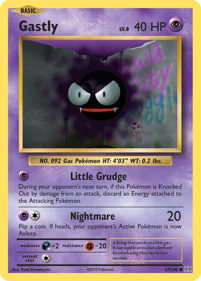 Gastly #47 Evolutions Pokemon card