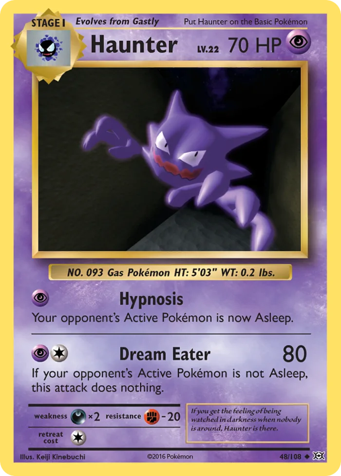 Haunter #48 Evolutions Pokemon card