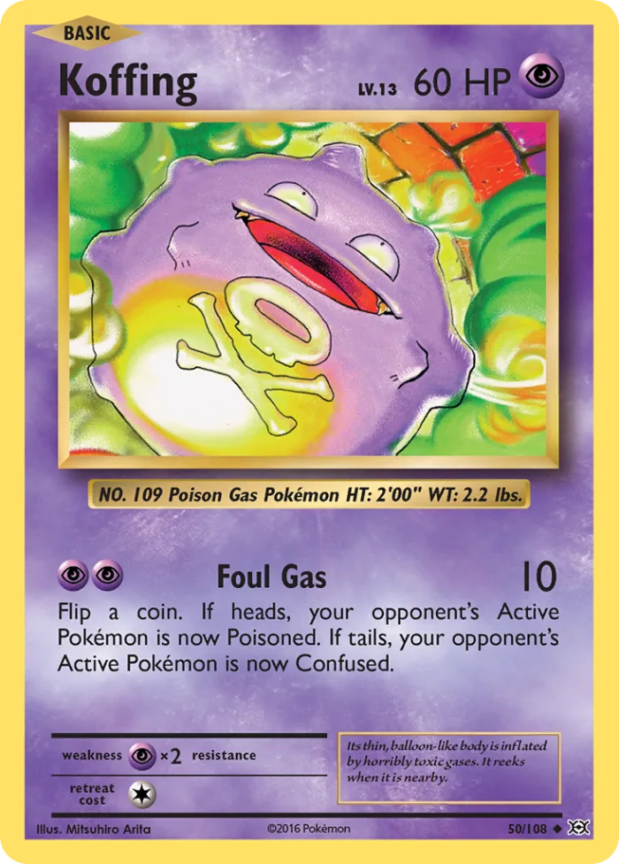 Koffing #50 Evolutions Pokemon card