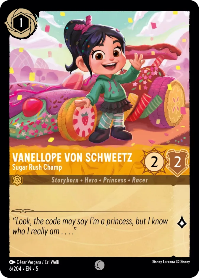 Vanellope von Schweetz #6 Shimmering Skies Disney Lorcana card