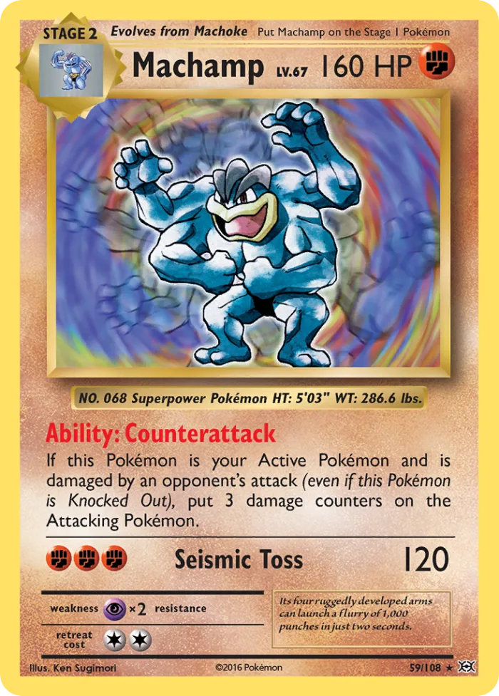 Machamp #59 Evolutions Pokemon card