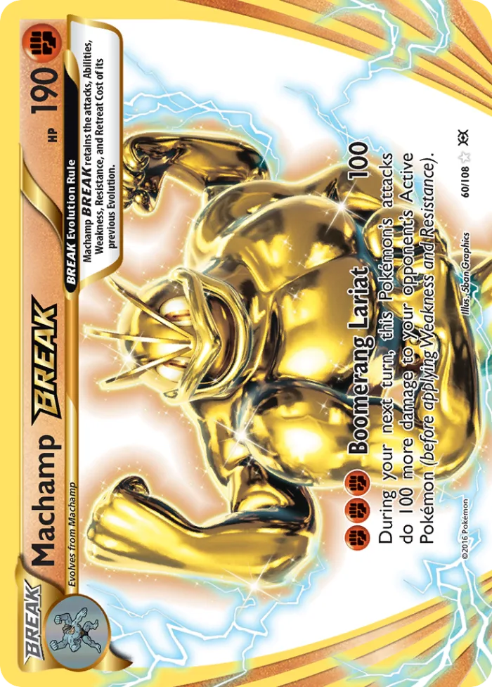 Machamp BREAK #60 Evolutions Pokemon card