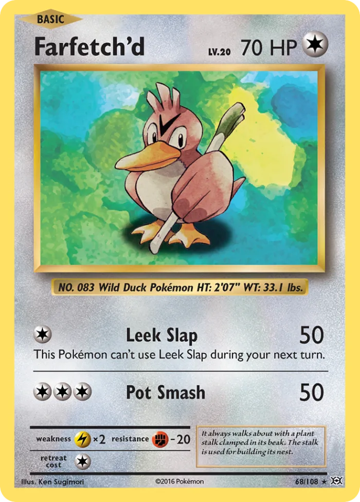 Farfetch'd #68 Evolutions Pokemon card