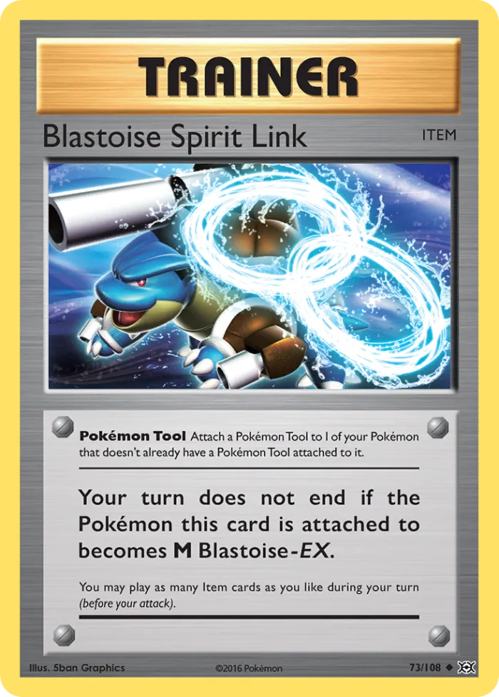 Blastoise Spirit Link #73 Evolutions Pokemon card