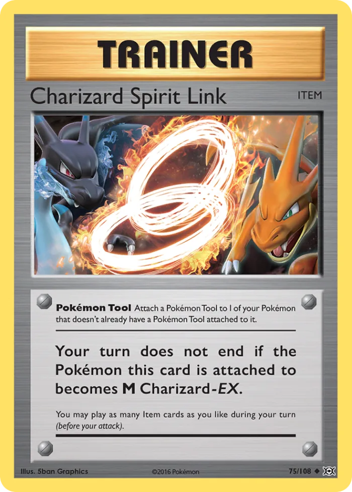 Charizard Spirit Link #75 Evolutions Pokemon card