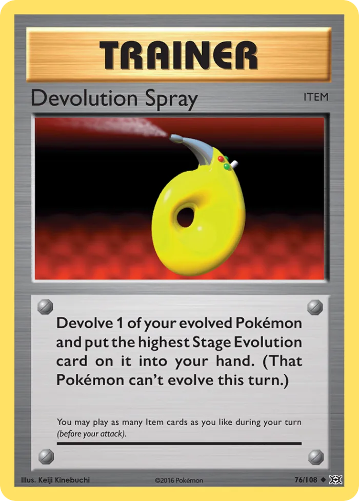 Devolution Spray #76 Evolutions Pokemon card