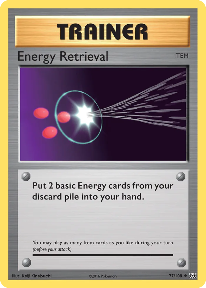 Energy Retrieval #77 Evolutions Pokemon card
