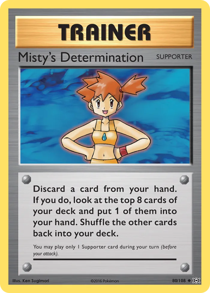 Misty's Determination #80 Evolutions Pokemon card