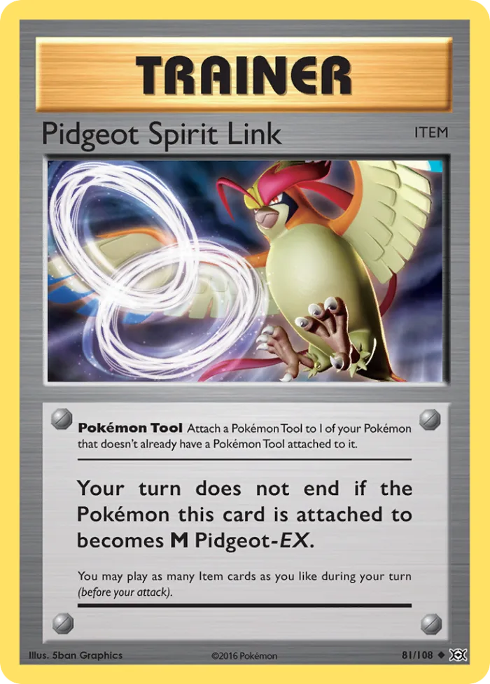 Pidgeot Spirit Link #81 Evolutions Pokemon card