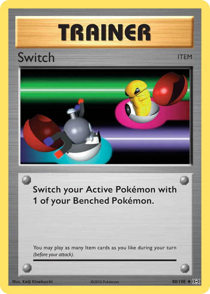 Switch #88 Evolutions Pokemon card