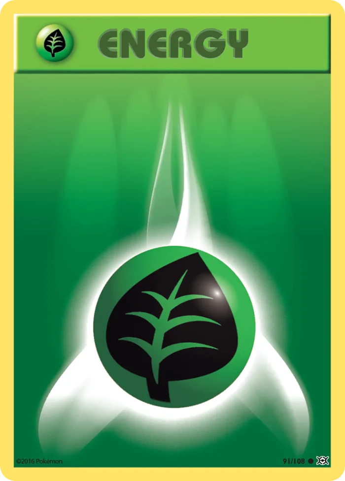 Grass Energy #91 Evolutions Pokemon card