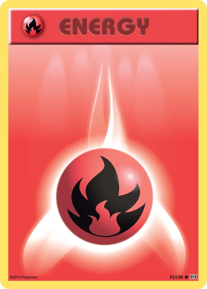 Fire Energy #92 Evolutions Pokemon card