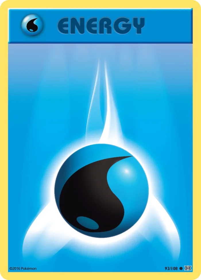Water Energy #93 Evolutions Pokemon card
