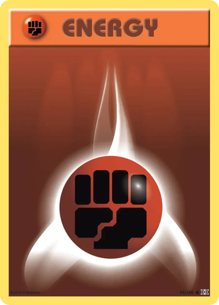 Fighting Energy #96 Evolutions Pokemon card