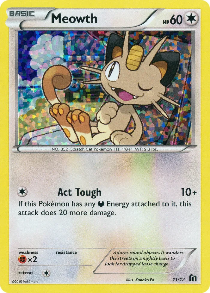 Meowth #11 McDonald's Collection 2016 Pokemon card