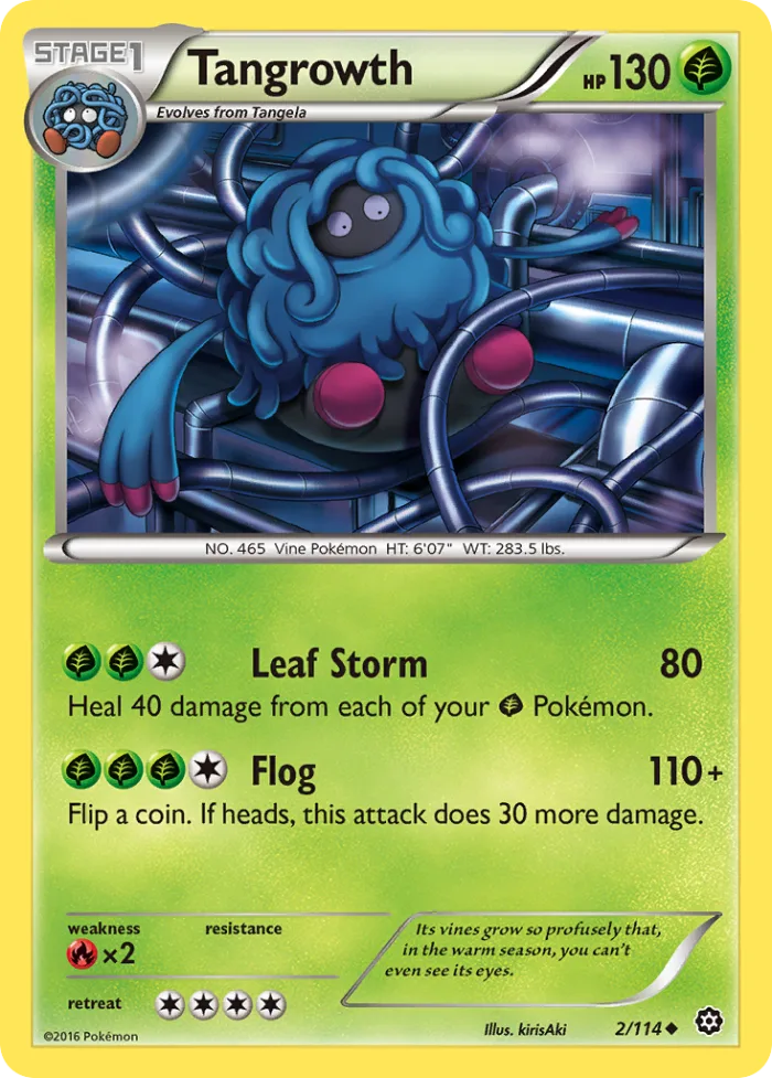 Tangrowth #2 Steam Siege Pokemon card