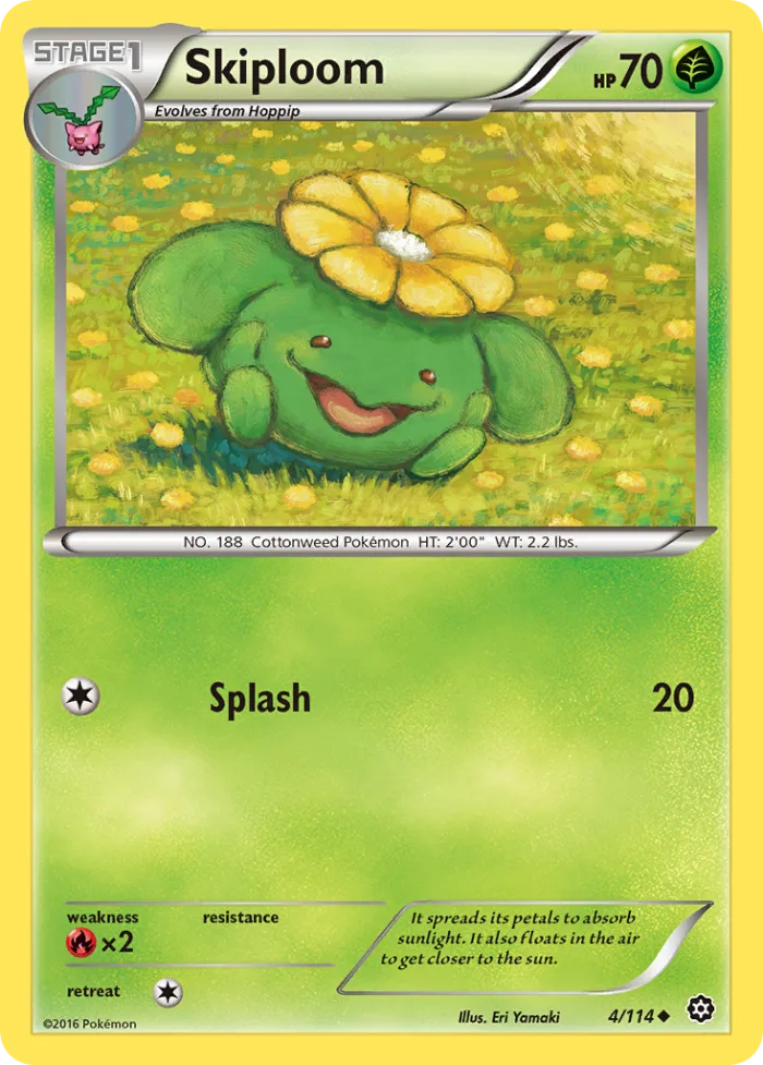 Skiploom #4 Steam Siege Pokemon card