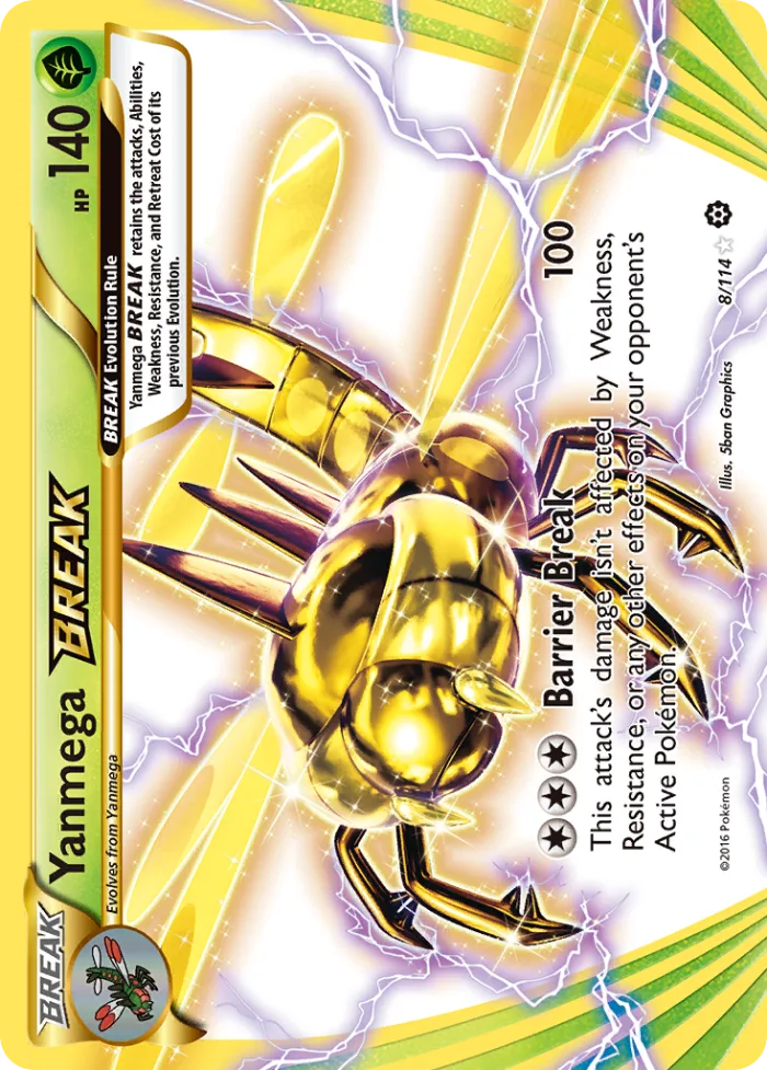 Yanmega BREAK #8 Steam Siege Pokemon card