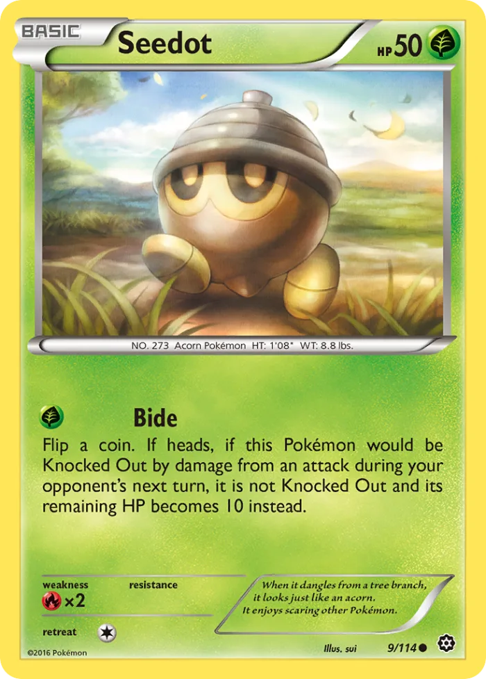 Seedot #9 Steam Siege Pokemon card