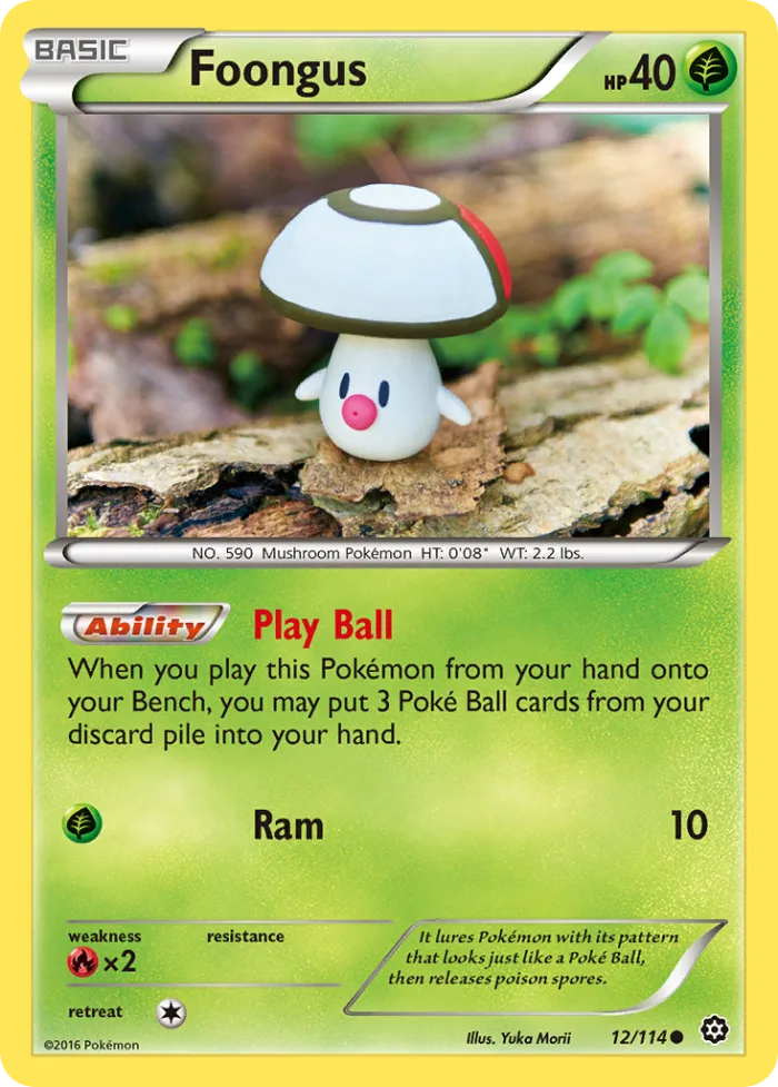 Foongus #12 Steam Siege Pokemon card