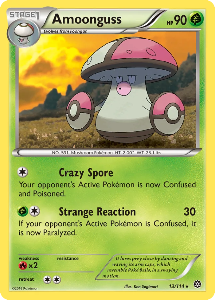 Amoonguss #13 Steam Siege Pokemon card