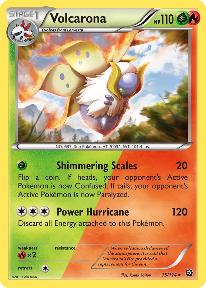 Volcarona #15 Steam Siege Pokemon card