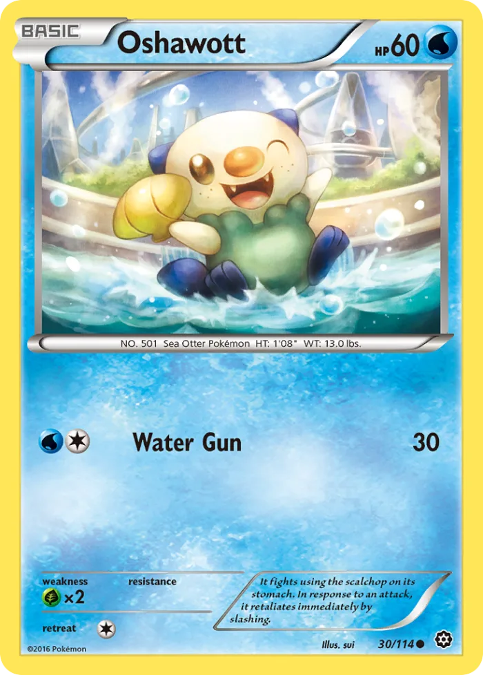 Oshawott #30 Steam Siege Pokemon card