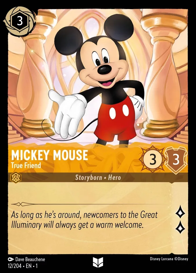 Mickey Mouse #12 The First Chapter Disney Lorcana card