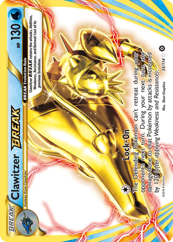 Clawitzer BREAK #35 Steam Siege Pokemon card