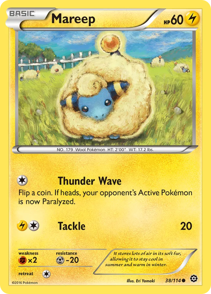 Mareep #38 Steam Siege Pokemon card