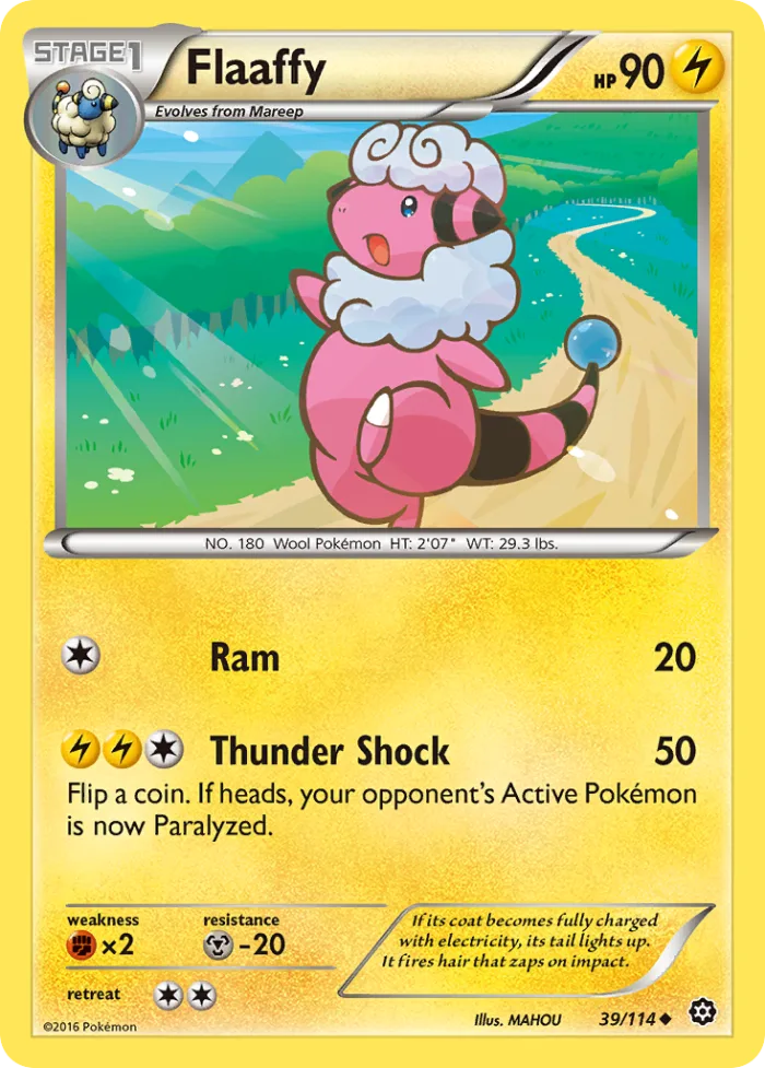 Flaaffy #39 Steam Siege Pokemon card