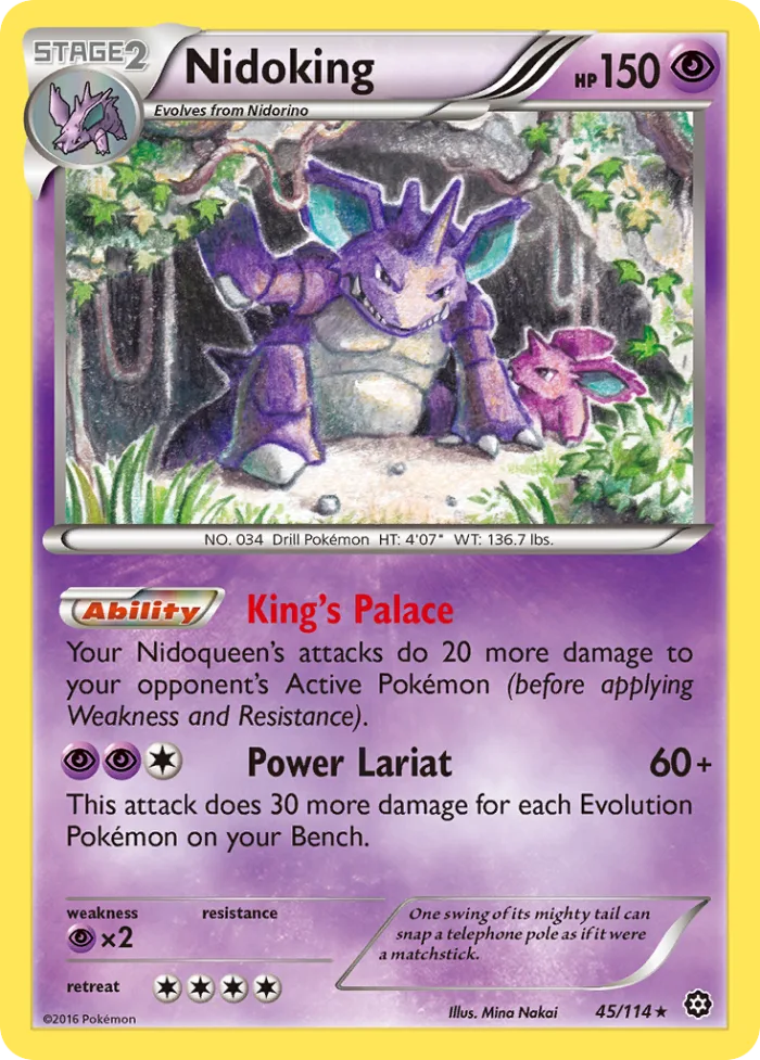 Nidoking #45 Steam Siege Pokemon card