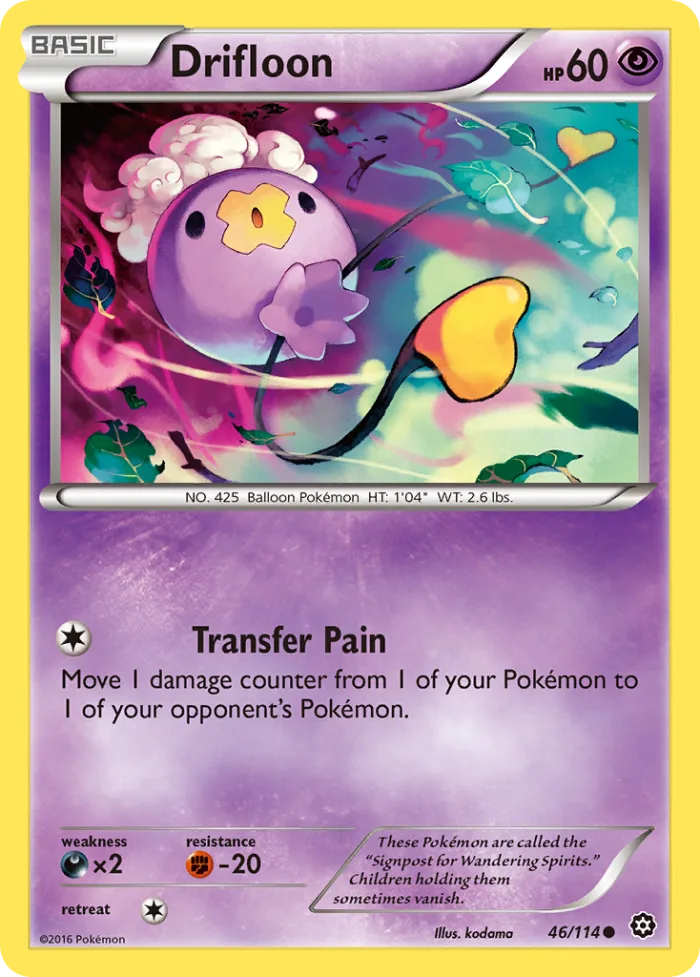 Drifloon #46 Steam Siege Pokemon card