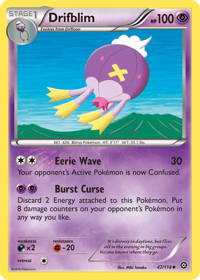 Drifblim #47 Steam Siege Pokemon card